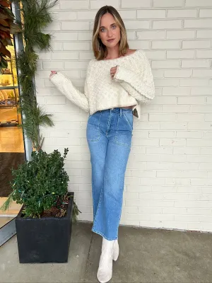 Ava Wide Leg Jeans - Medium Wash