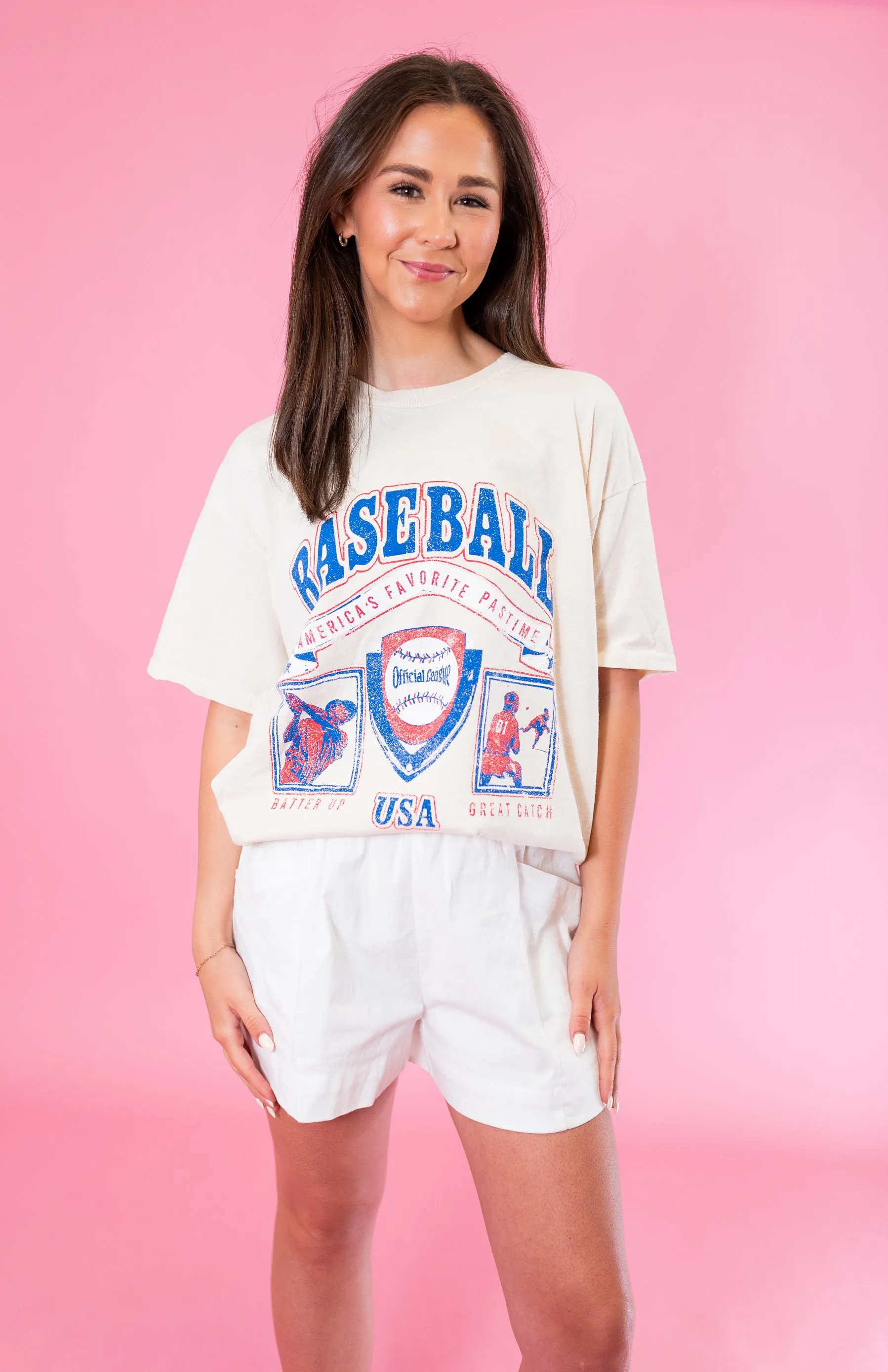 Baseball Patch Thrifted Graphic Tee