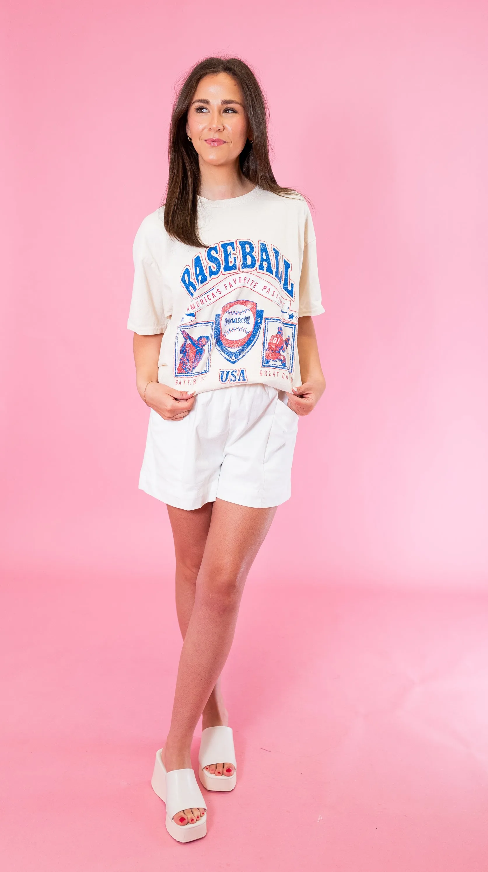 Baseball Patch Thrifted Graphic Tee