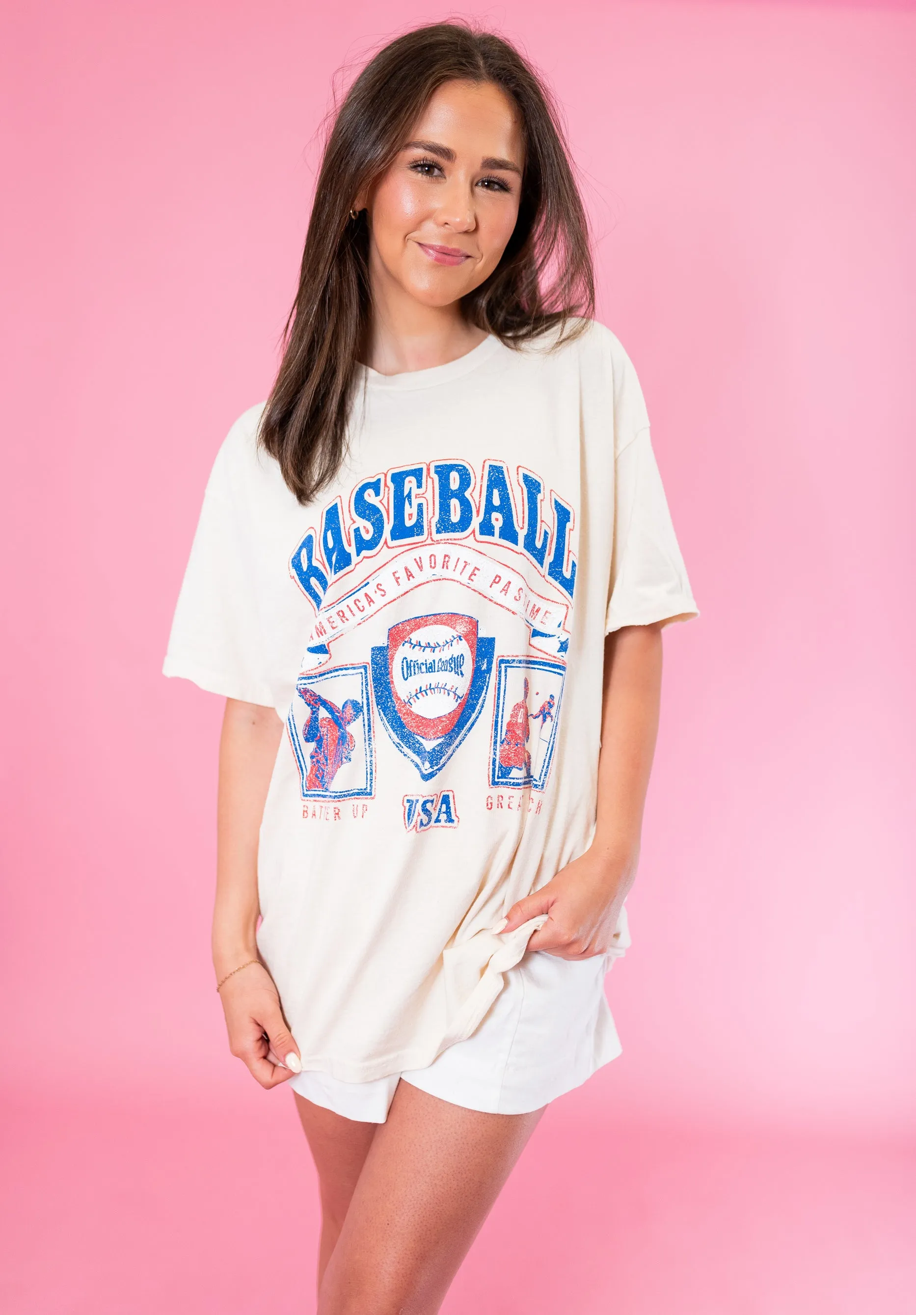 Baseball Patch Thrifted Graphic Tee