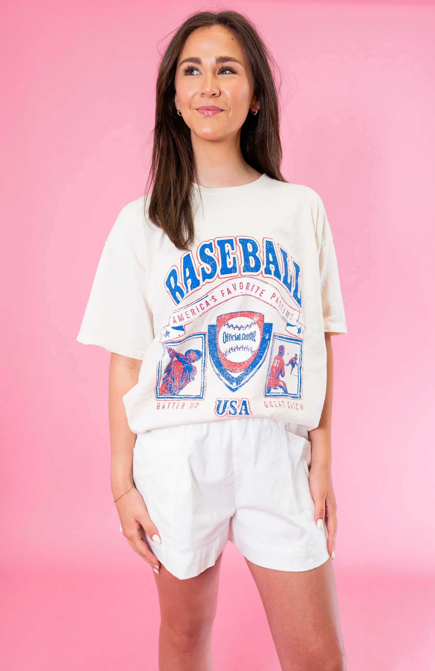 Baseball Patch Thrifted Graphic Tee