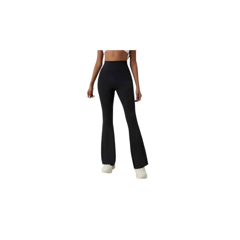Black High Rise Flared Yoga Pants