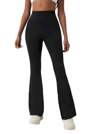Black High Rise Flared Yoga Pants