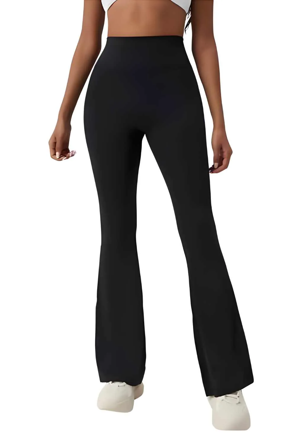 Black High Rise Flared Yoga Pants