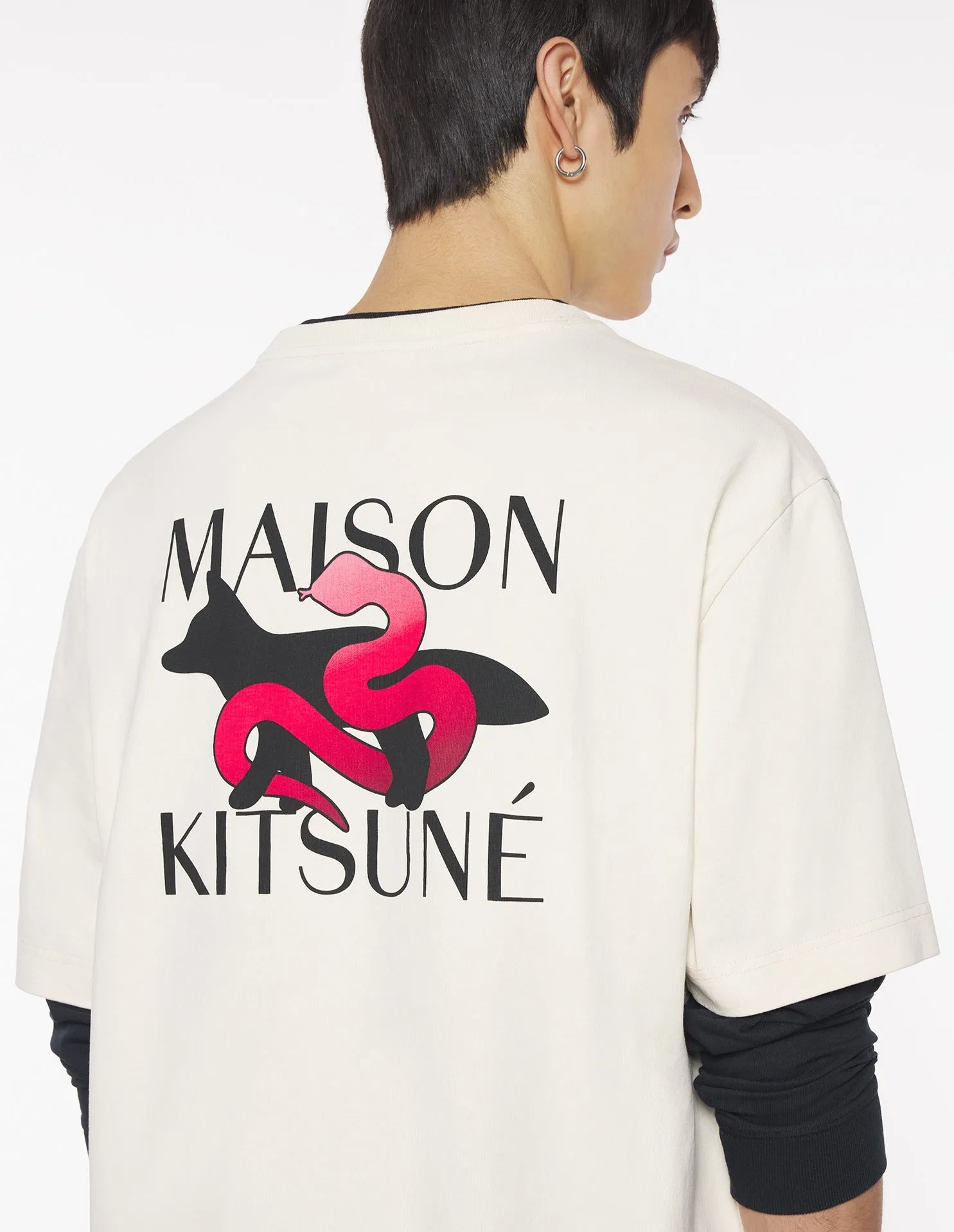 CNY PROFILE FOX SNAKE OVERSIZED TEE-SHIRT