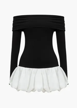 Darina Off-Shoulder Ruffled Hem Mini Dress