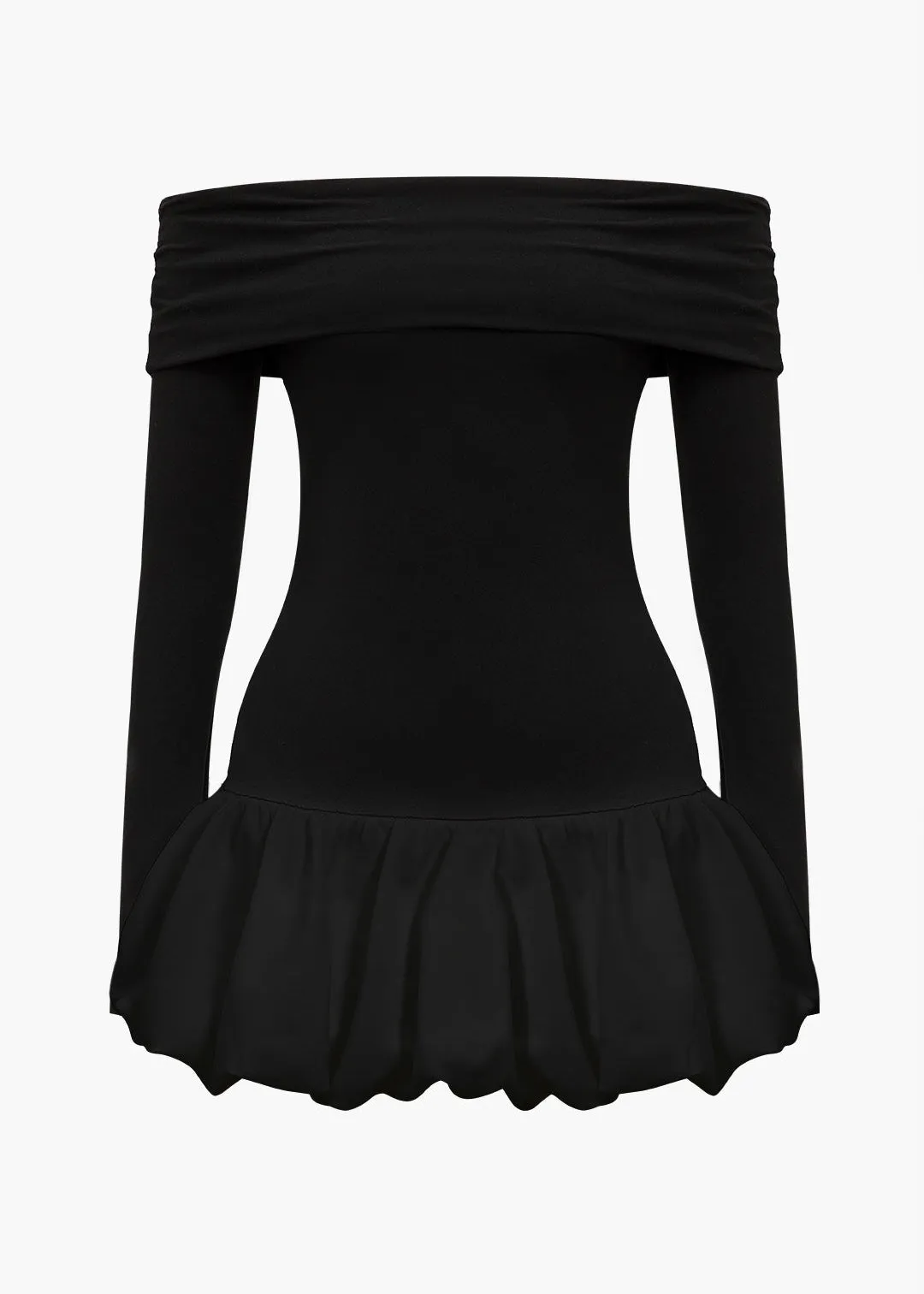 Darina Off-Shoulder Ruffled Hem Mini Dress