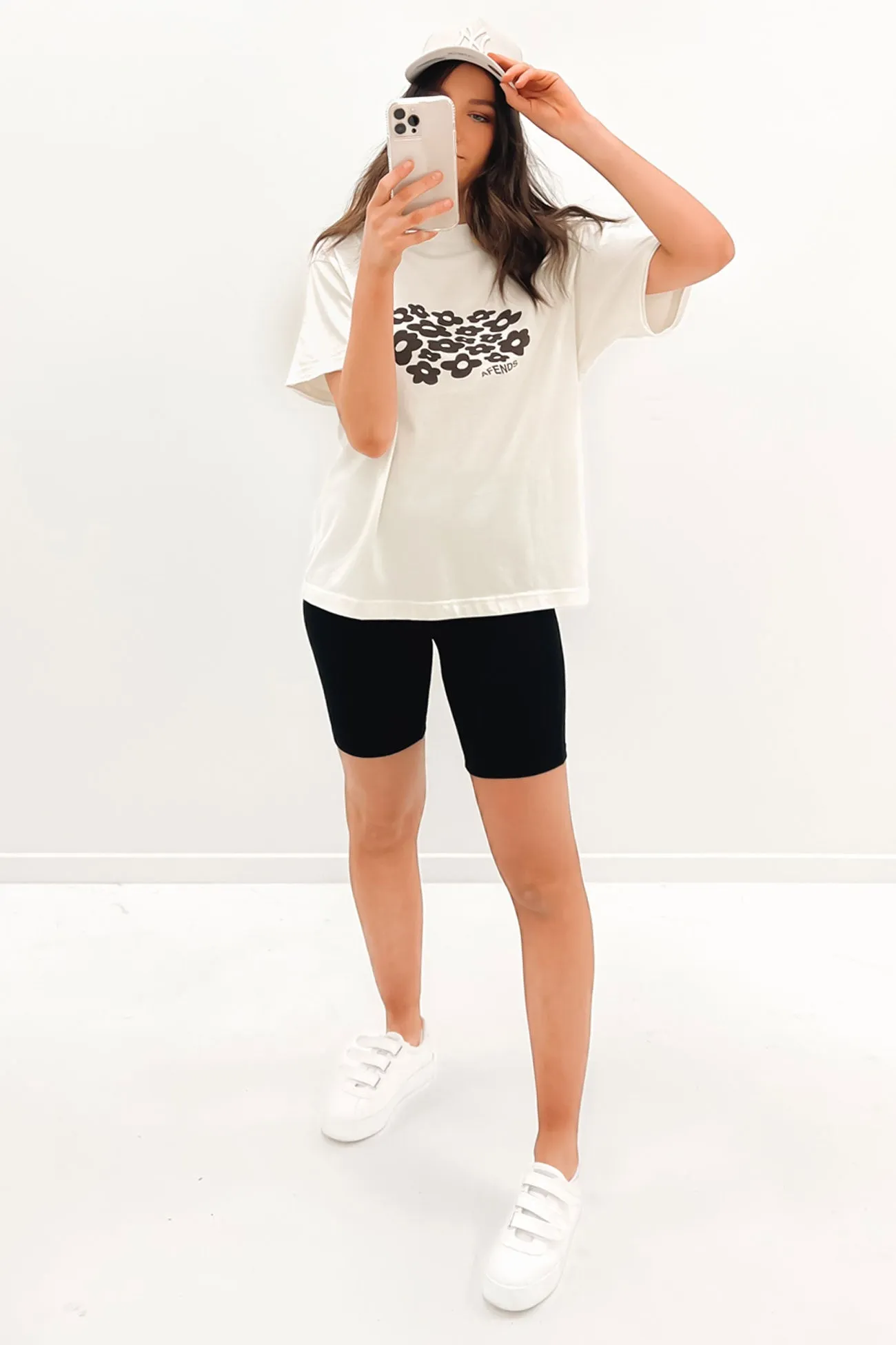 Digital Holiday Recycled Oversized Tee Off White