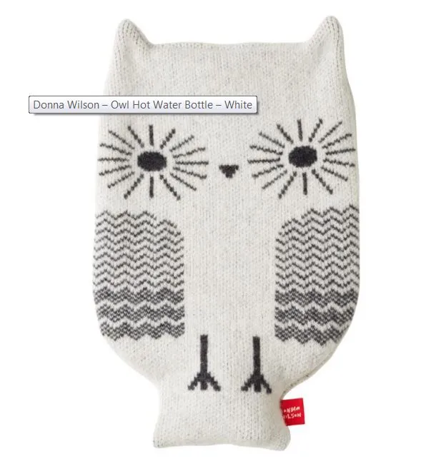 Donna Wilson - Owl Hot Water Bottle - White