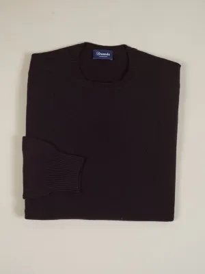 Drumohr Cashmere Crew Neck / Dark Brown