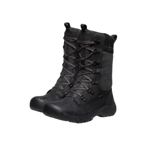 Greta Tall Waterproof Boot - Black/Black Plaid (M).