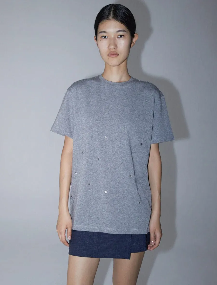Grey Cotton Click T-Shirt