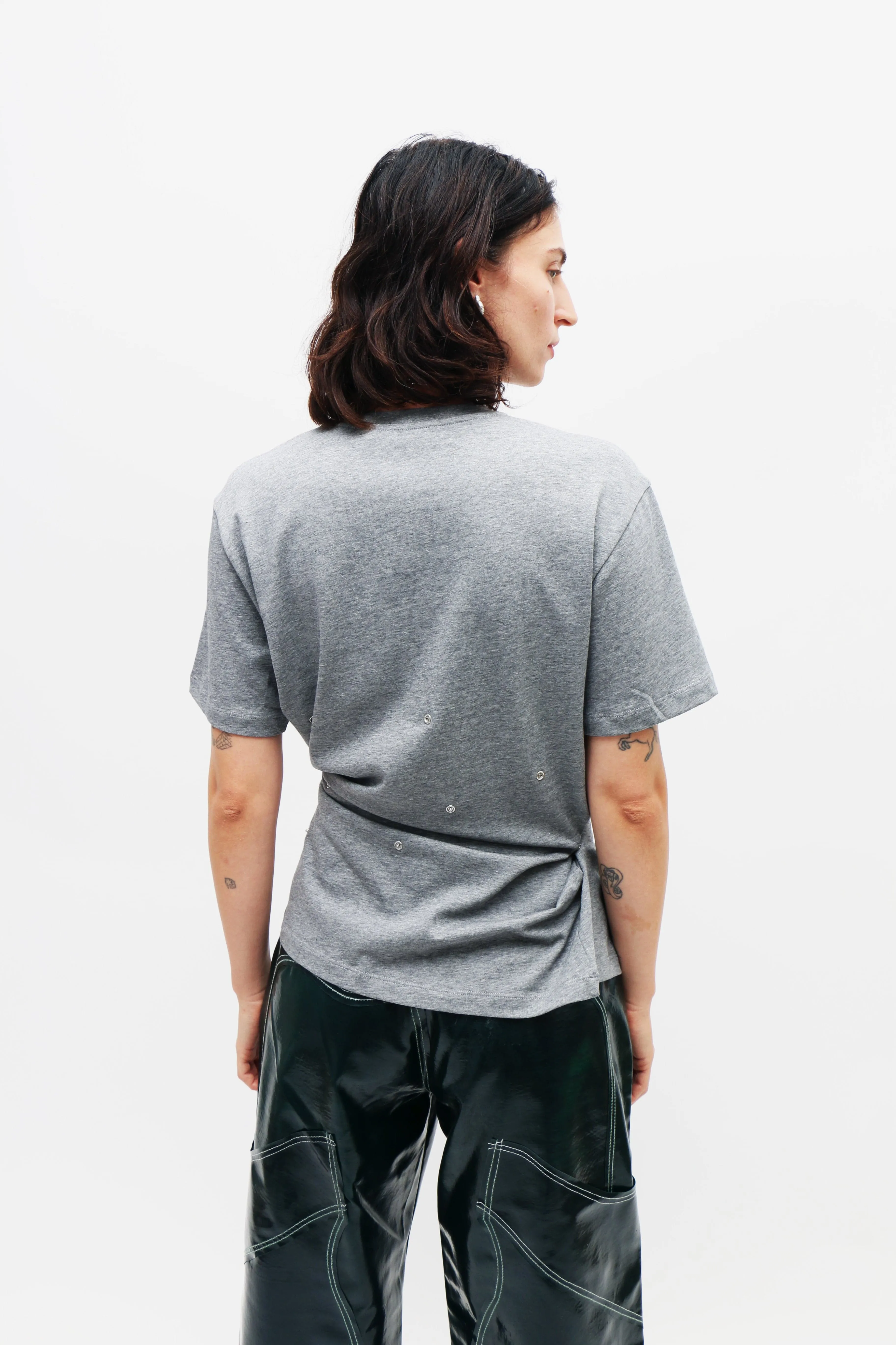 Grey Cotton Click T-Shirt
