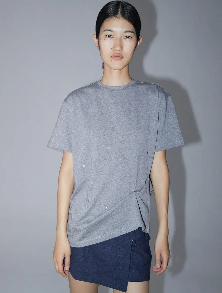 Grey Cotton Click T-Shirt
