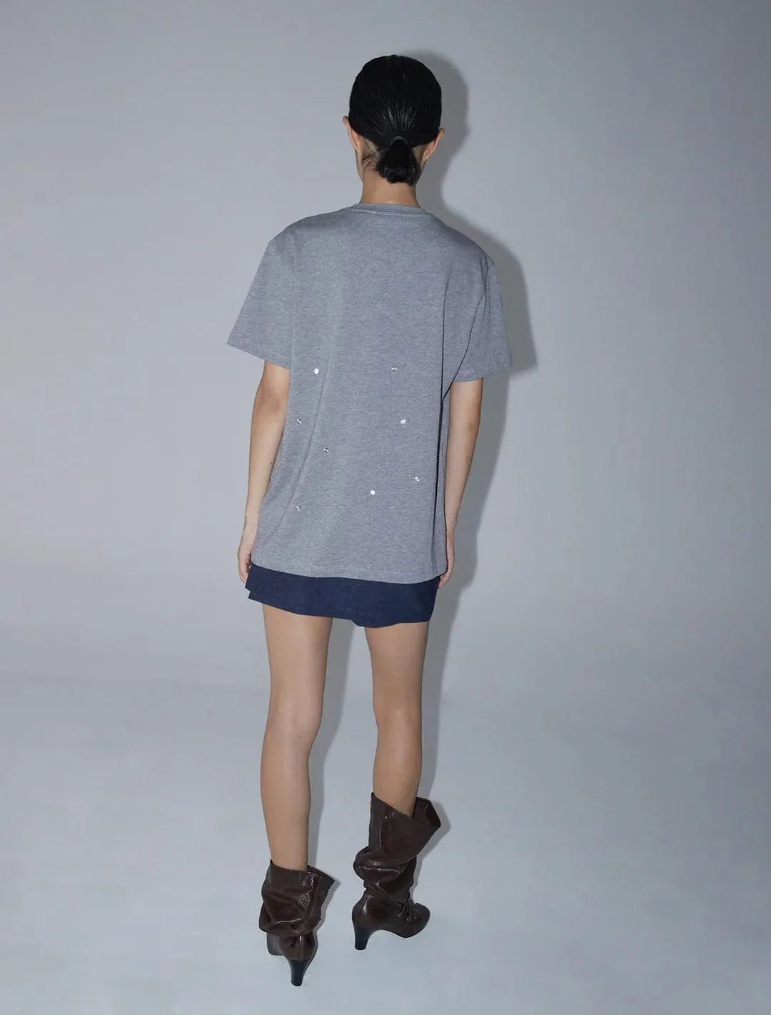 Grey Cotton Click T-Shirt