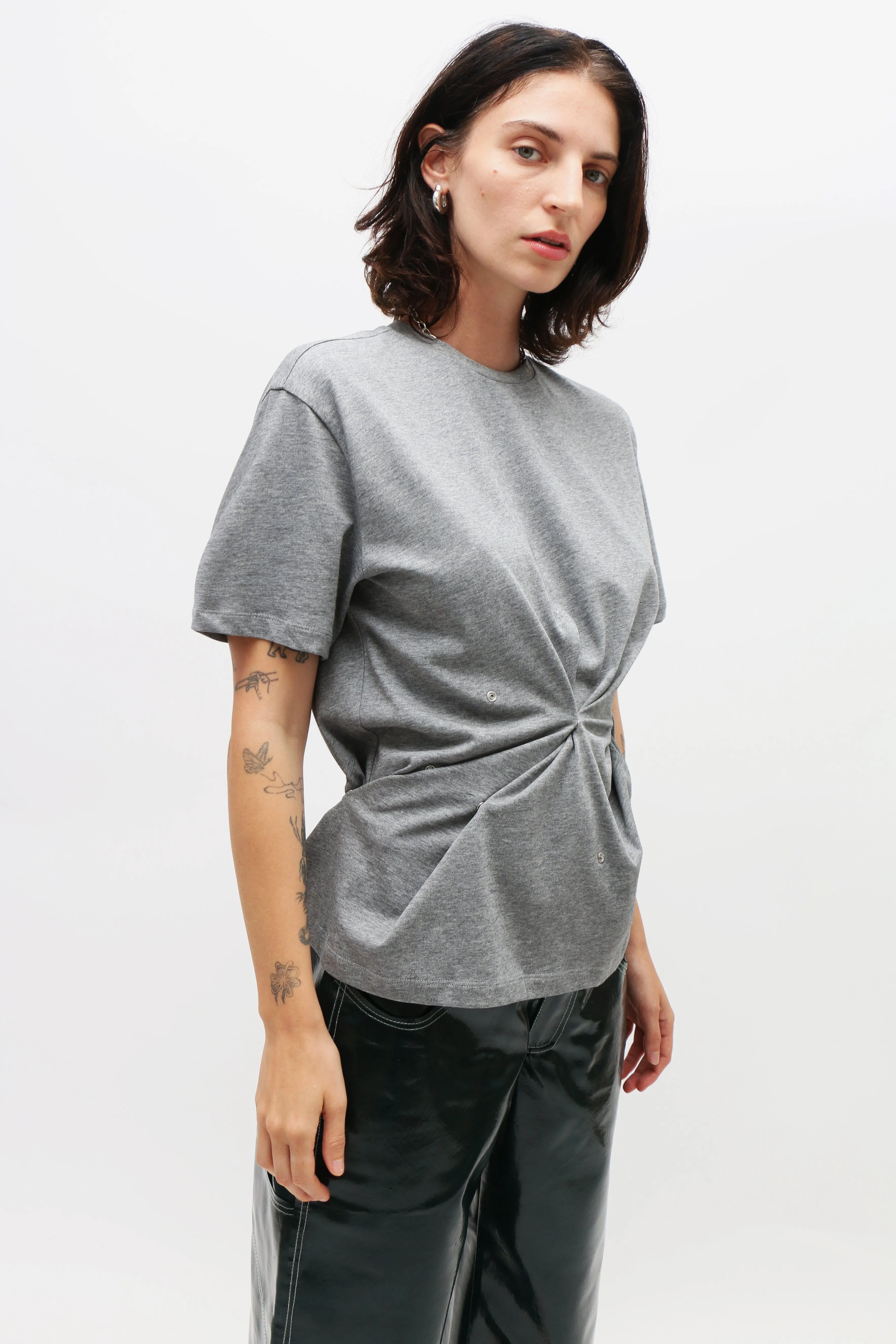 Grey Cotton Click T-Shirt