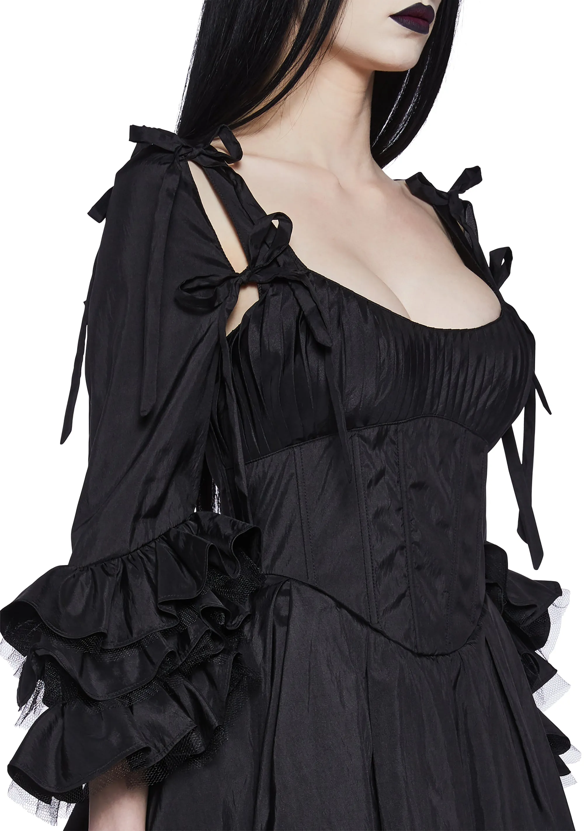 Haunted Hue Mini Dress - Black