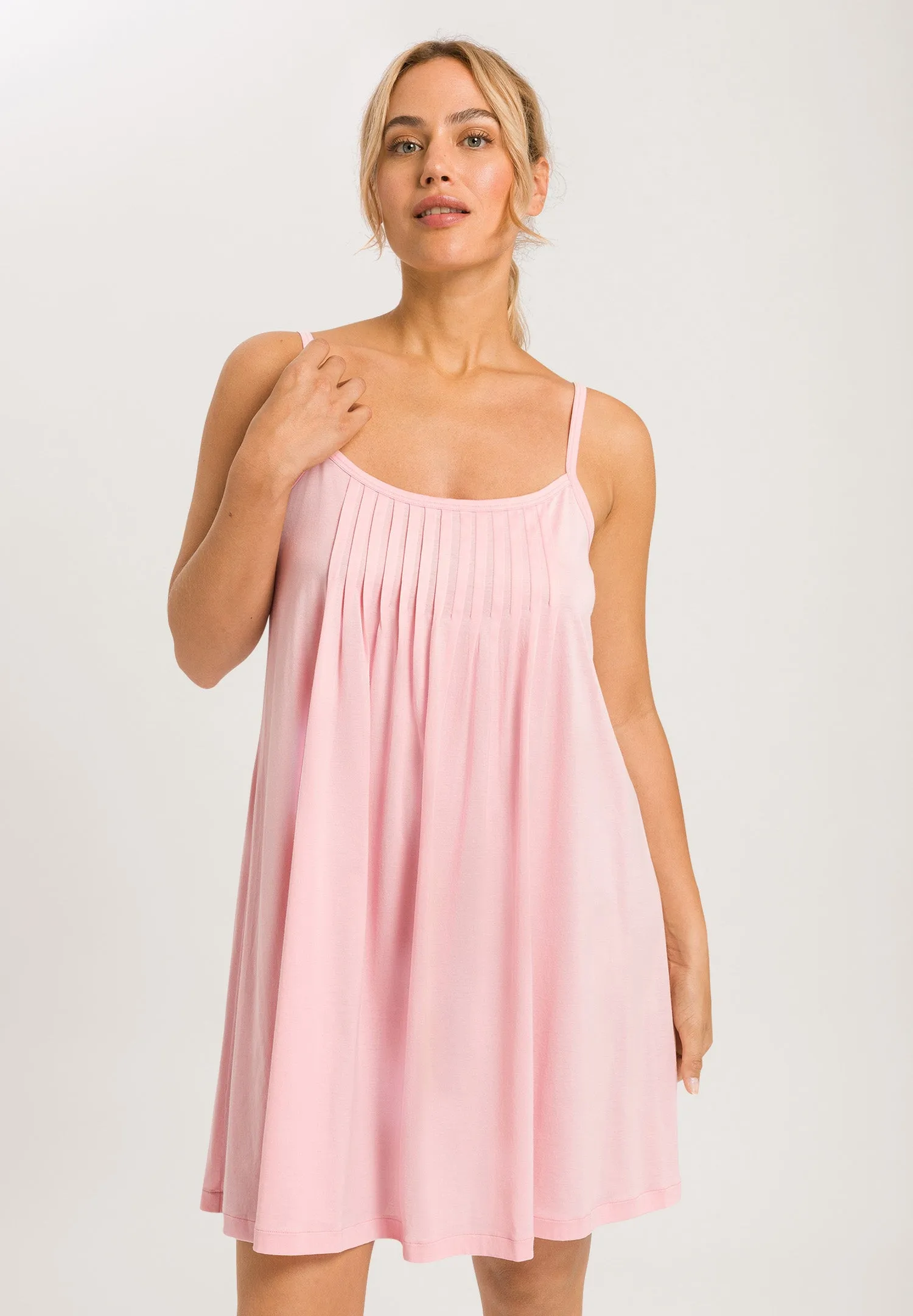 Juliet Pleated Cotton Babydoll | Coral Pink 77747-2349