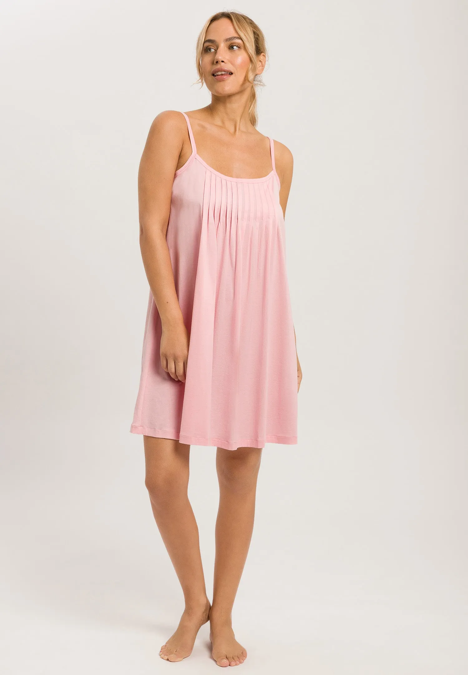 Juliet Pleated Cotton Babydoll | Coral Pink 77747-2349