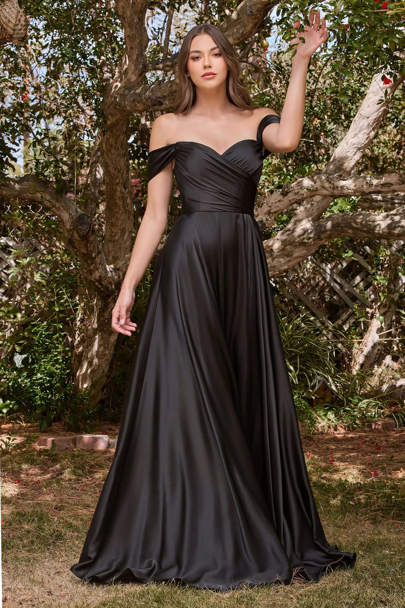 Ladivine 7493C Bridesmaids Dress Curvy Off the Shoulder A Line Evening Gown