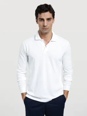 Long Sleeve Basic Polo Piqué Shirt