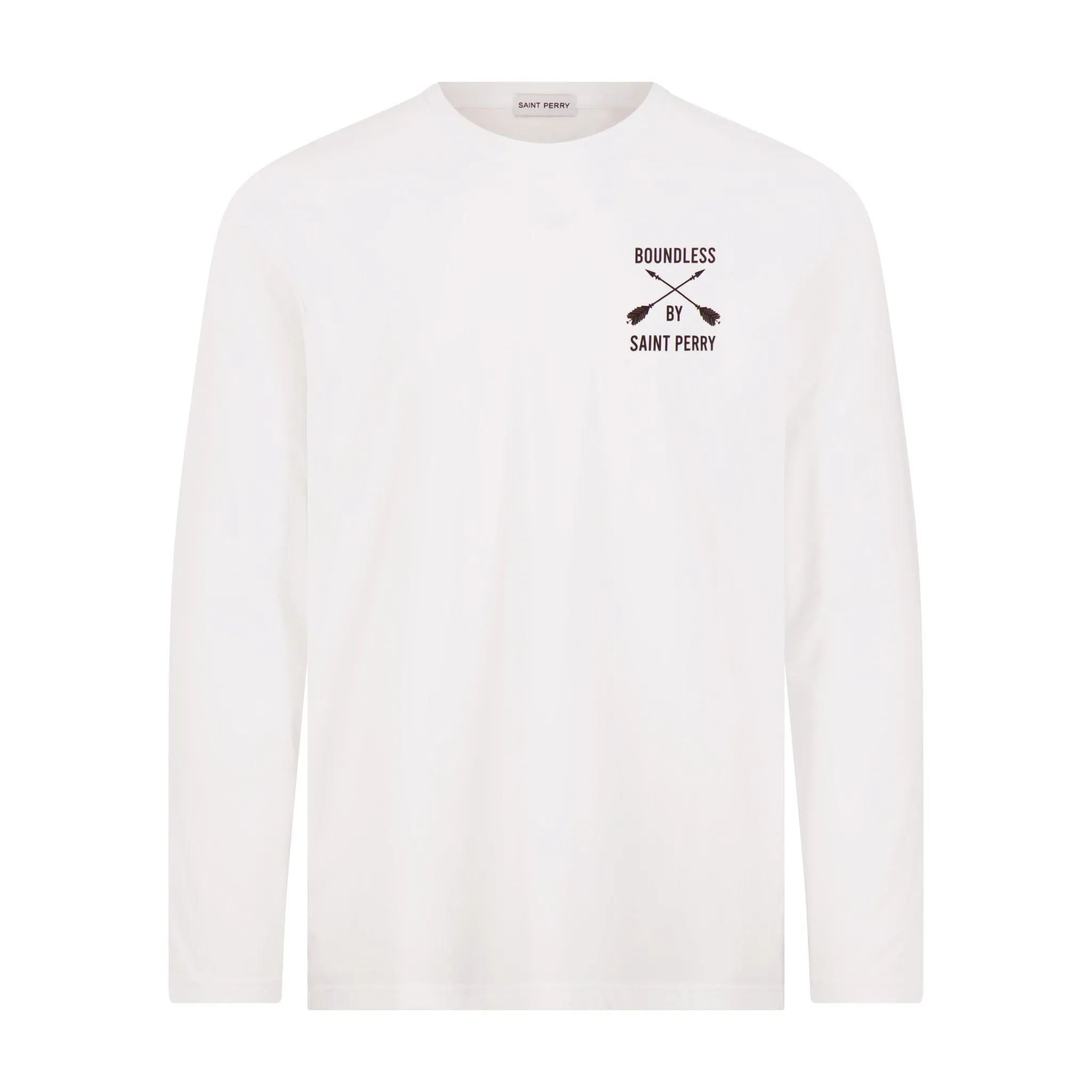 Long Sleeve Crewneck White T-Shirt