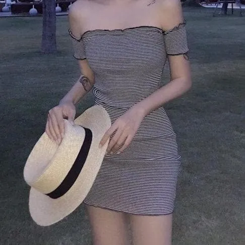 Off-The-Shoulder Mini Dress With Ruffles
