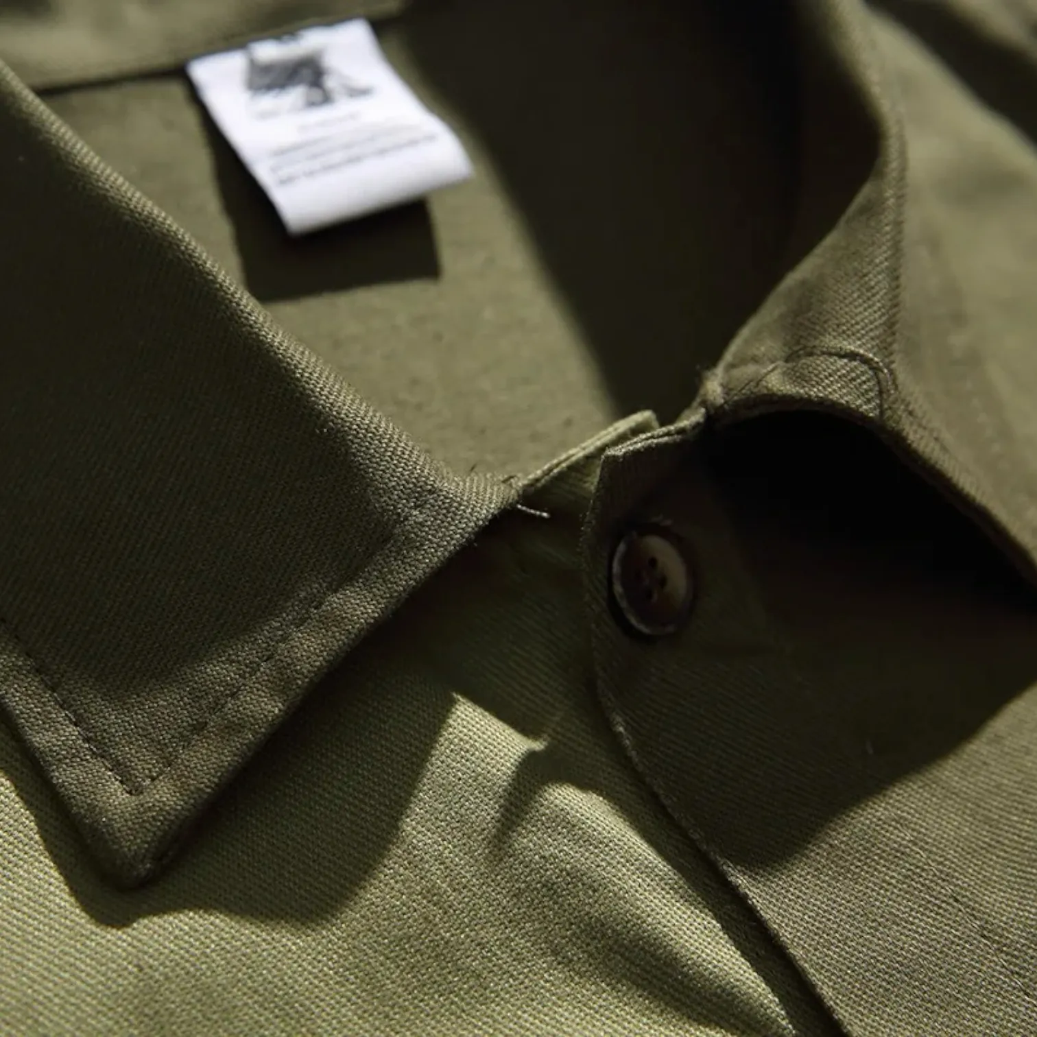 Oversized fit color block cotton canvas shirt