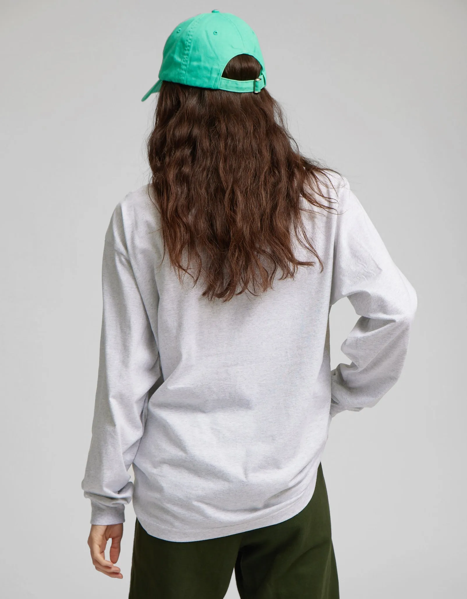 Oversized Organic LS T-shirt - Pine Green