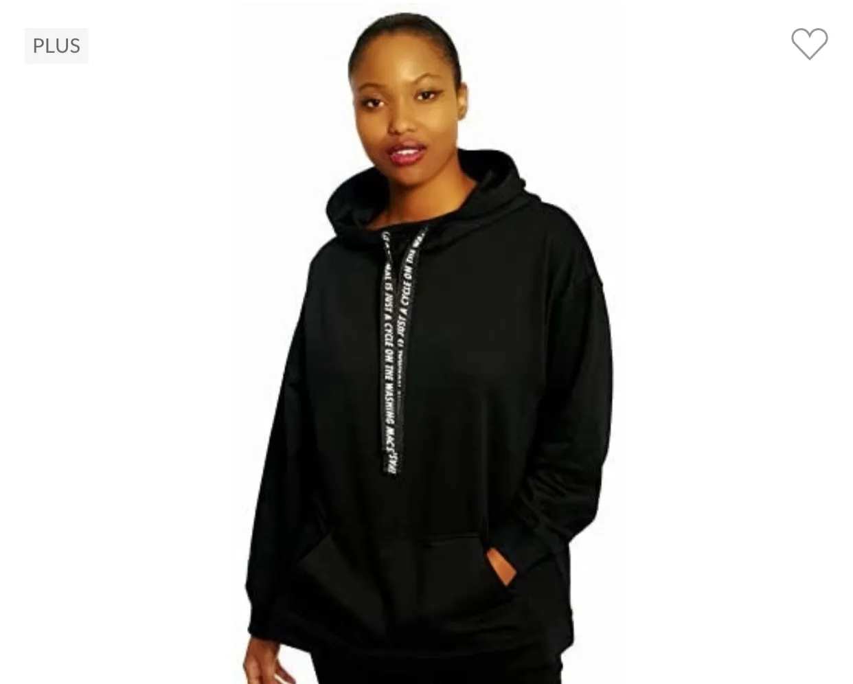 PLUS SIZE "Whoopi" Graphic Hooded Sweatshirt