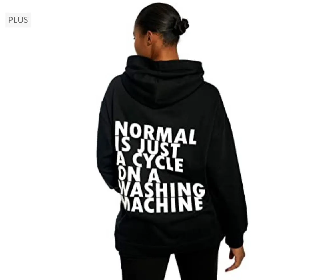 PLUS SIZE "Whoopi" Graphic Hooded Sweatshirt