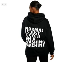PLUS SIZE "Whoopi" Graphic Hooded Sweatshirt
