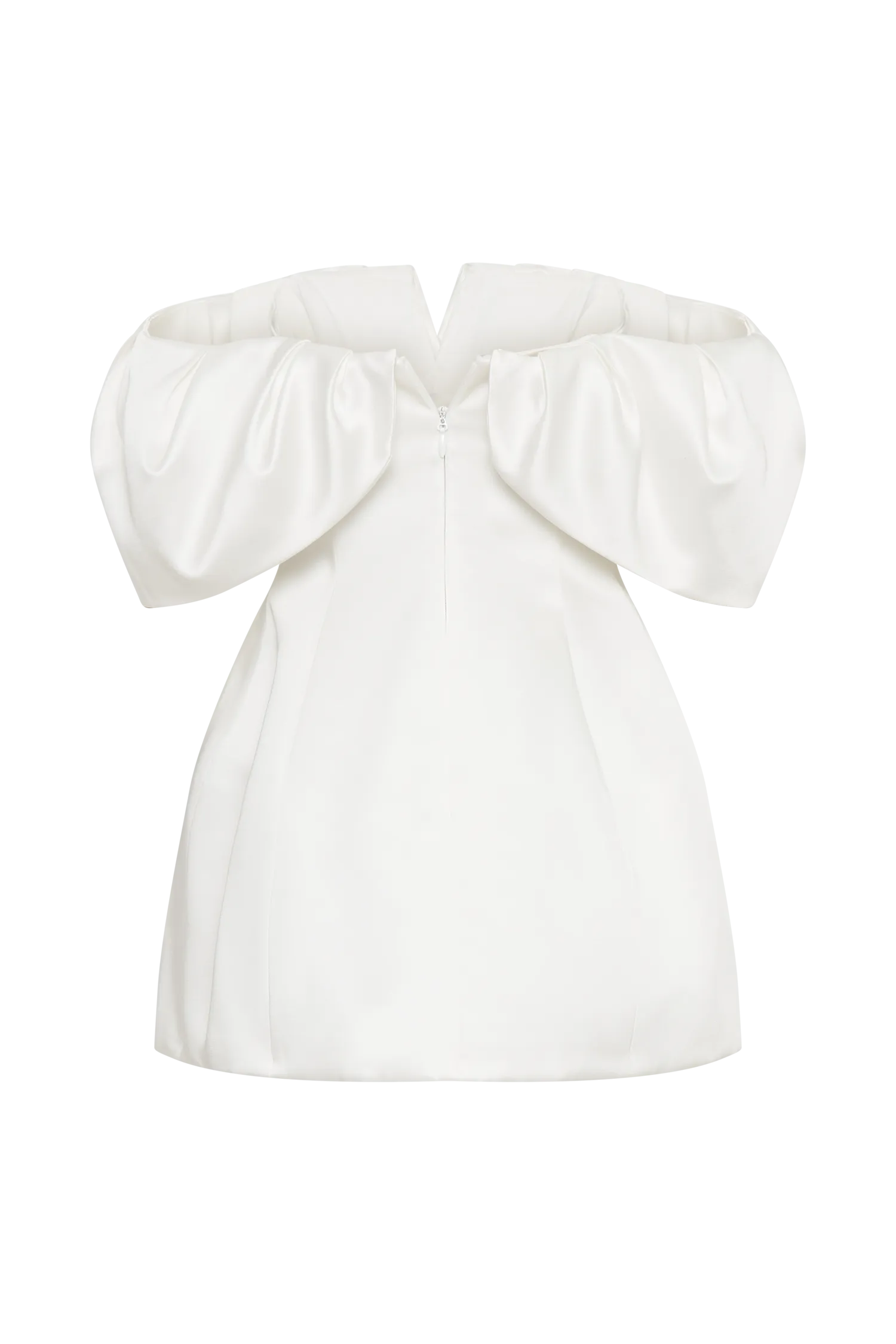 Portia Off Shoulder Satin Corset Dress - White