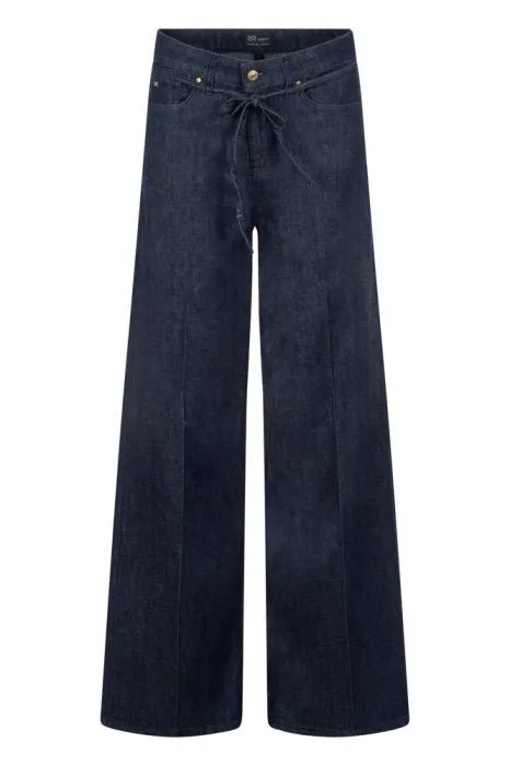 Raffaello Rossi Sventy Belt Fluid Denim Wide Leg Jean