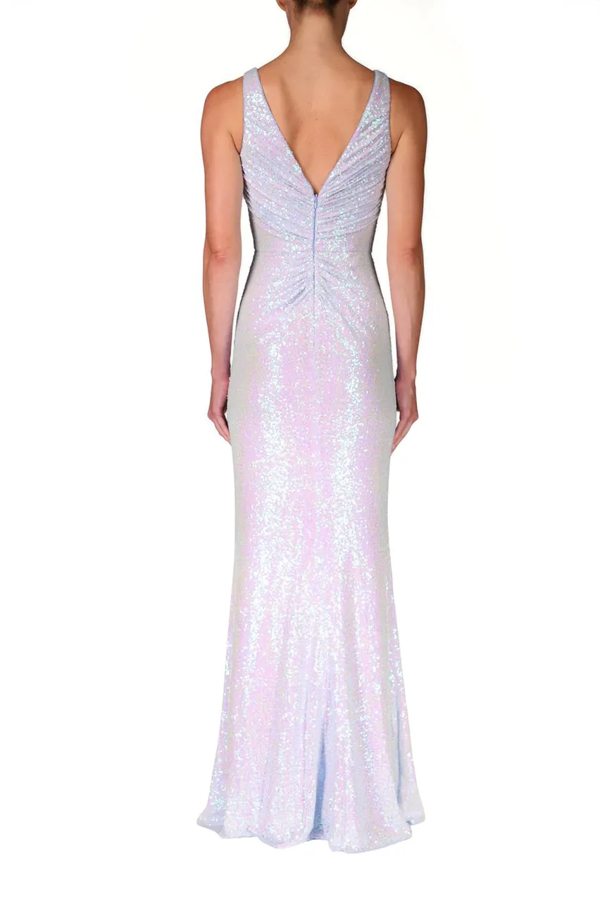 Sparkling Mermaid Sequin Gown - Blue