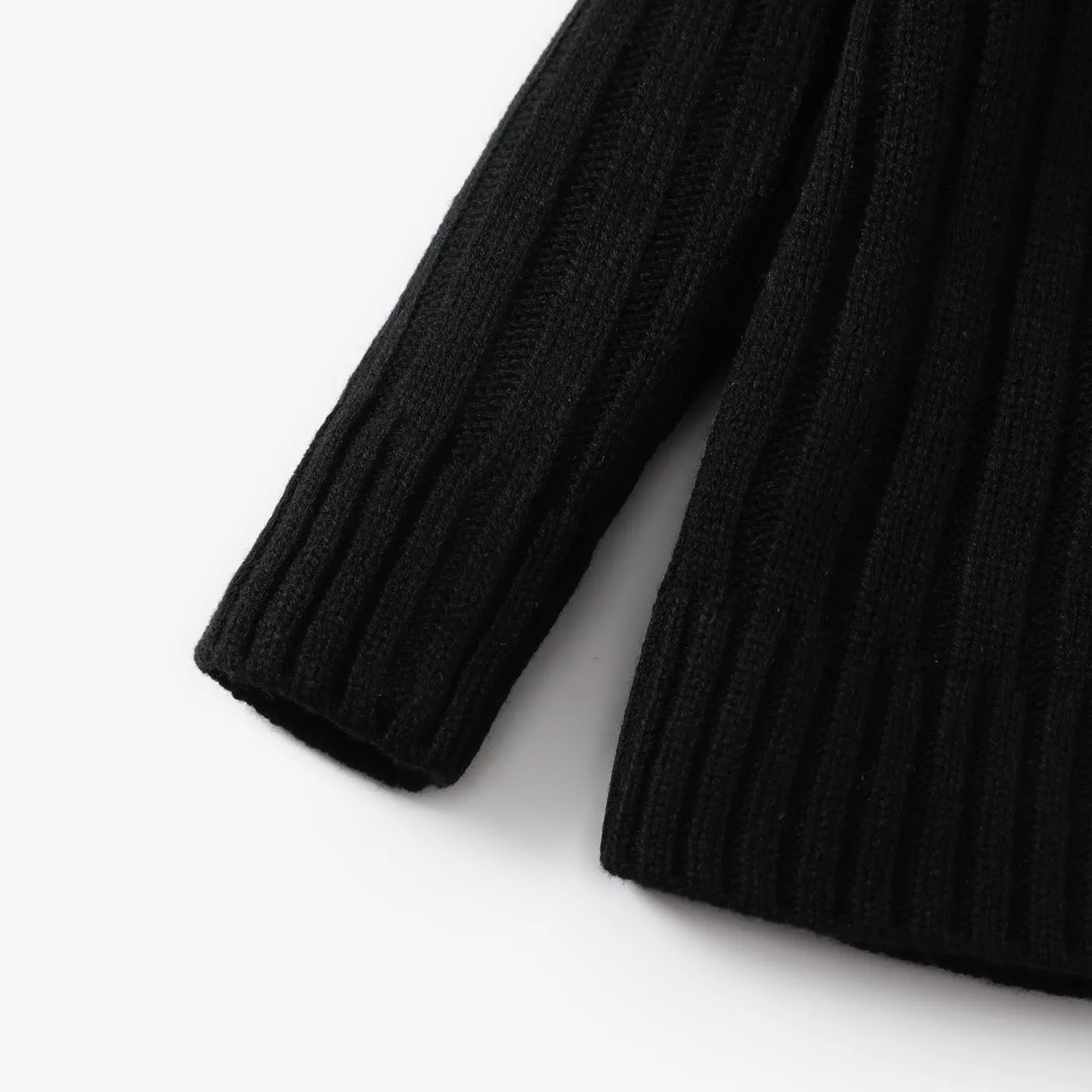 Toddler Girl/Boy Turtleneck Ribbed Knit Sweater