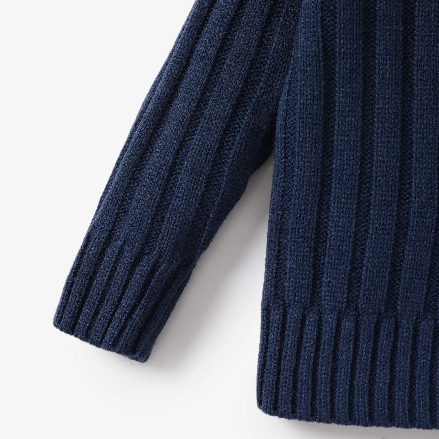 Toddler Girl/Boy Turtleneck Ribbed Knit Sweater