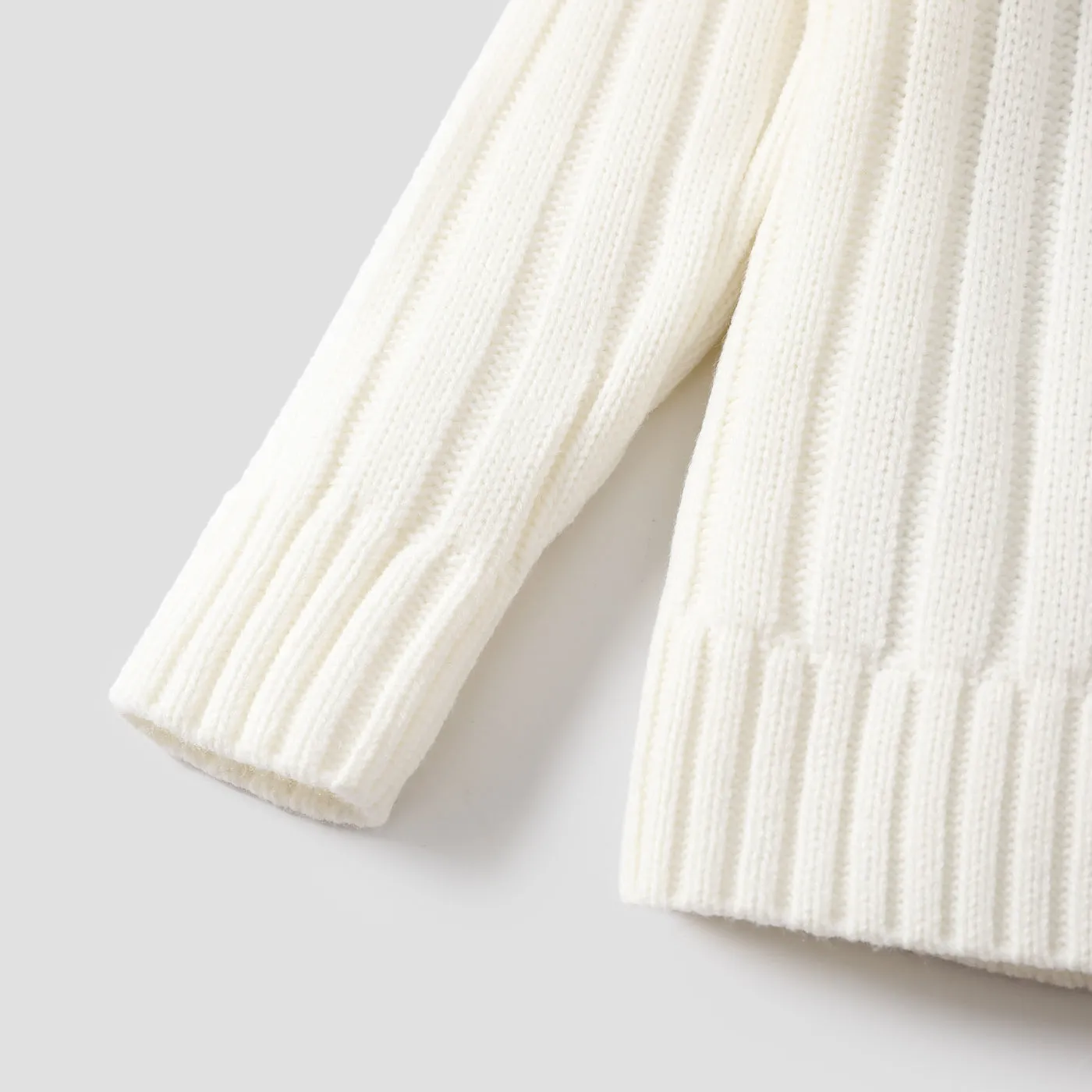 Toddler Girl/Boy Turtleneck Ribbed Knit Sweater