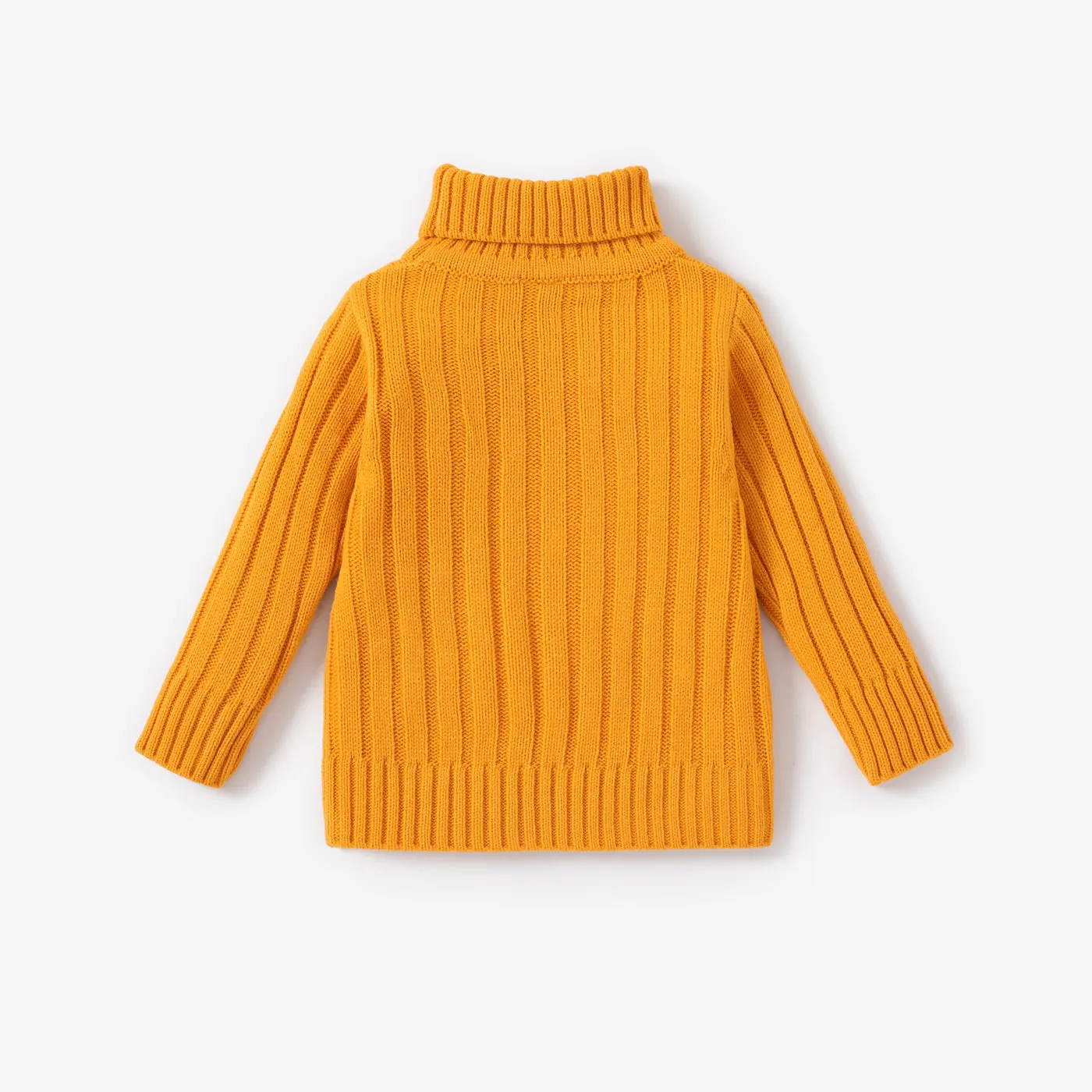 Toddler Girl/Boy Turtleneck Ribbed Knit Sweater