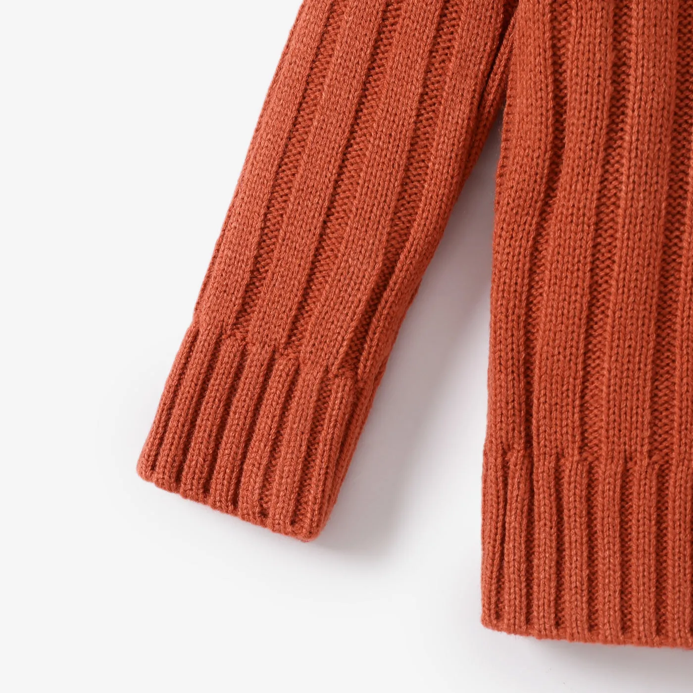 Toddler Girl/Boy Turtleneck Ribbed Knit Sweater