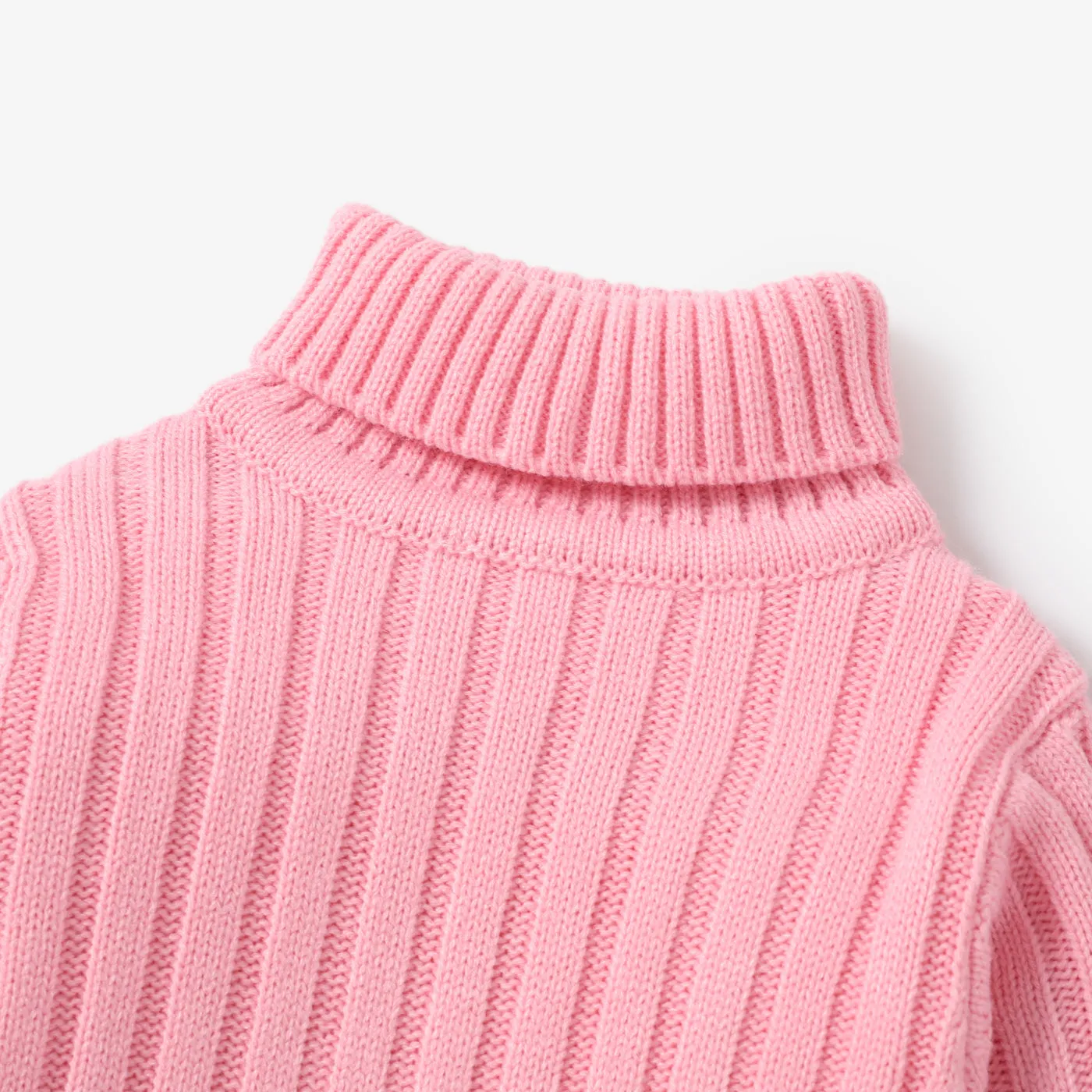 Toddler Girl/Boy Turtleneck Ribbed Knit Sweater