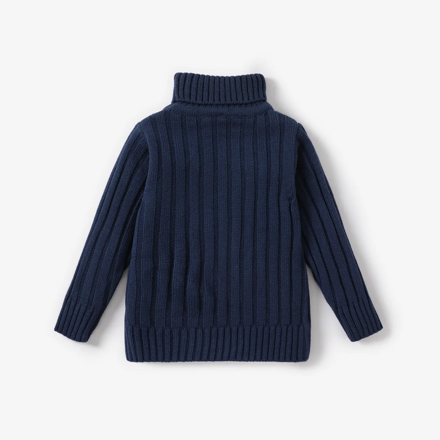Toddler Girl/Boy Turtleneck Ribbed Knit Sweater