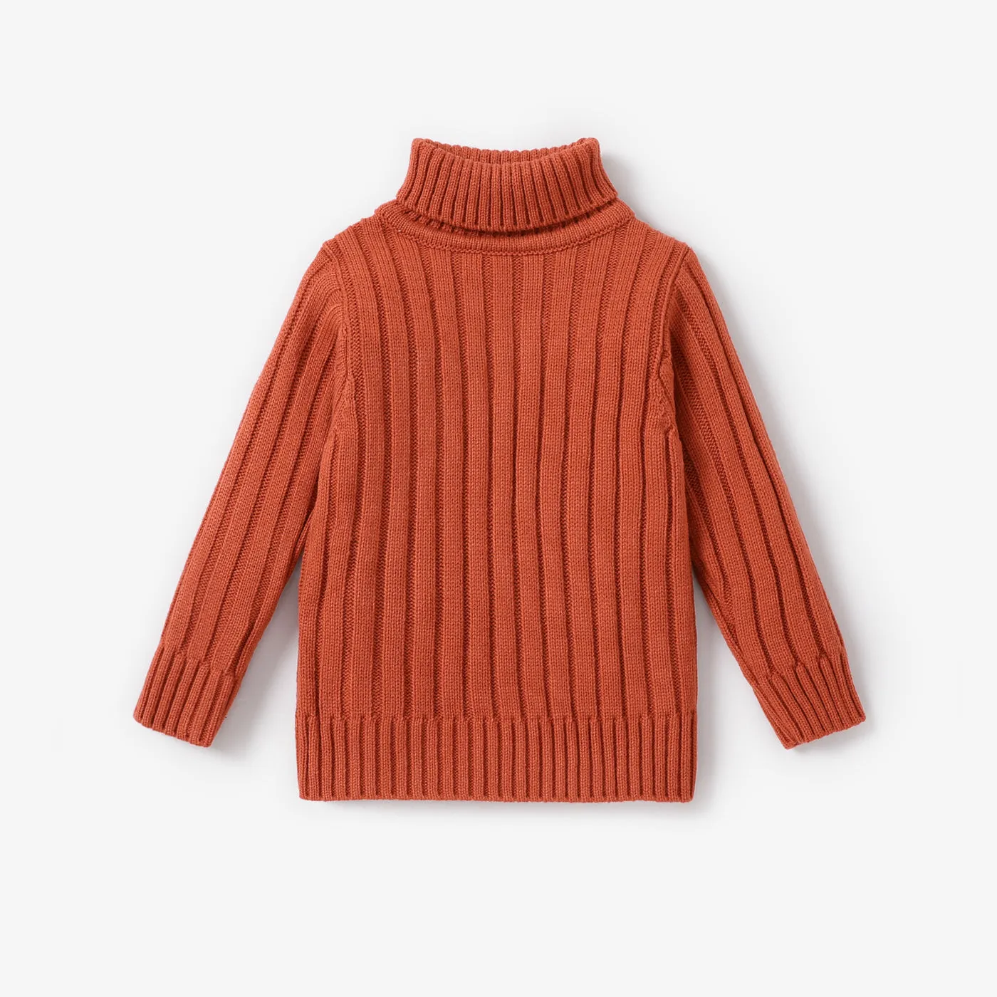 Toddler Girl/Boy Turtleneck Ribbed Knit Sweater