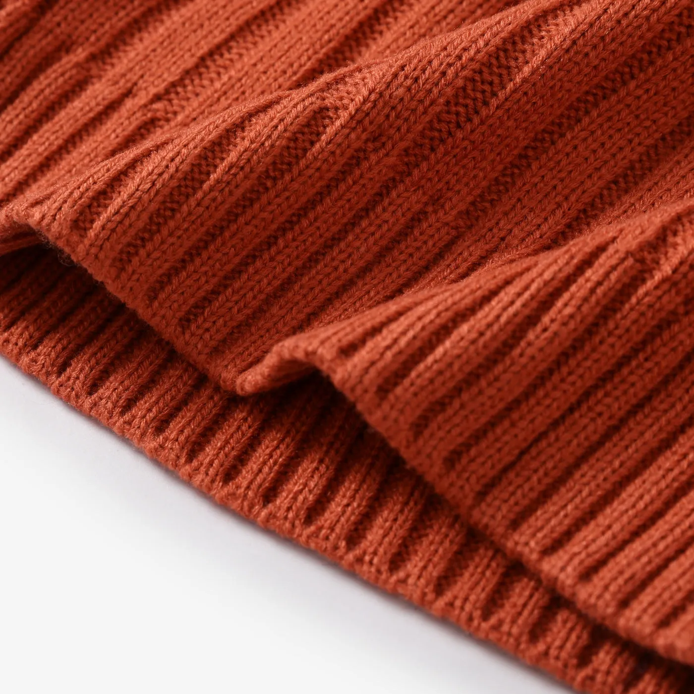 Toddler Girl/Boy Turtleneck Ribbed Knit Sweater