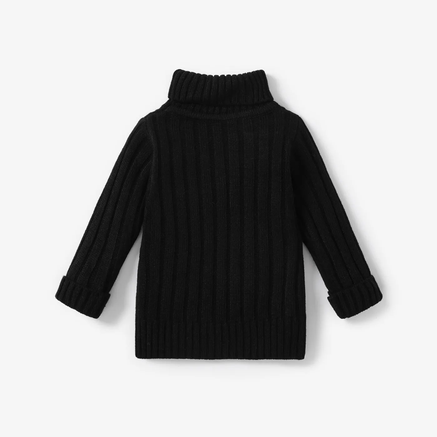 Toddler Girl/Boy Turtleneck Ribbed Knit Sweater