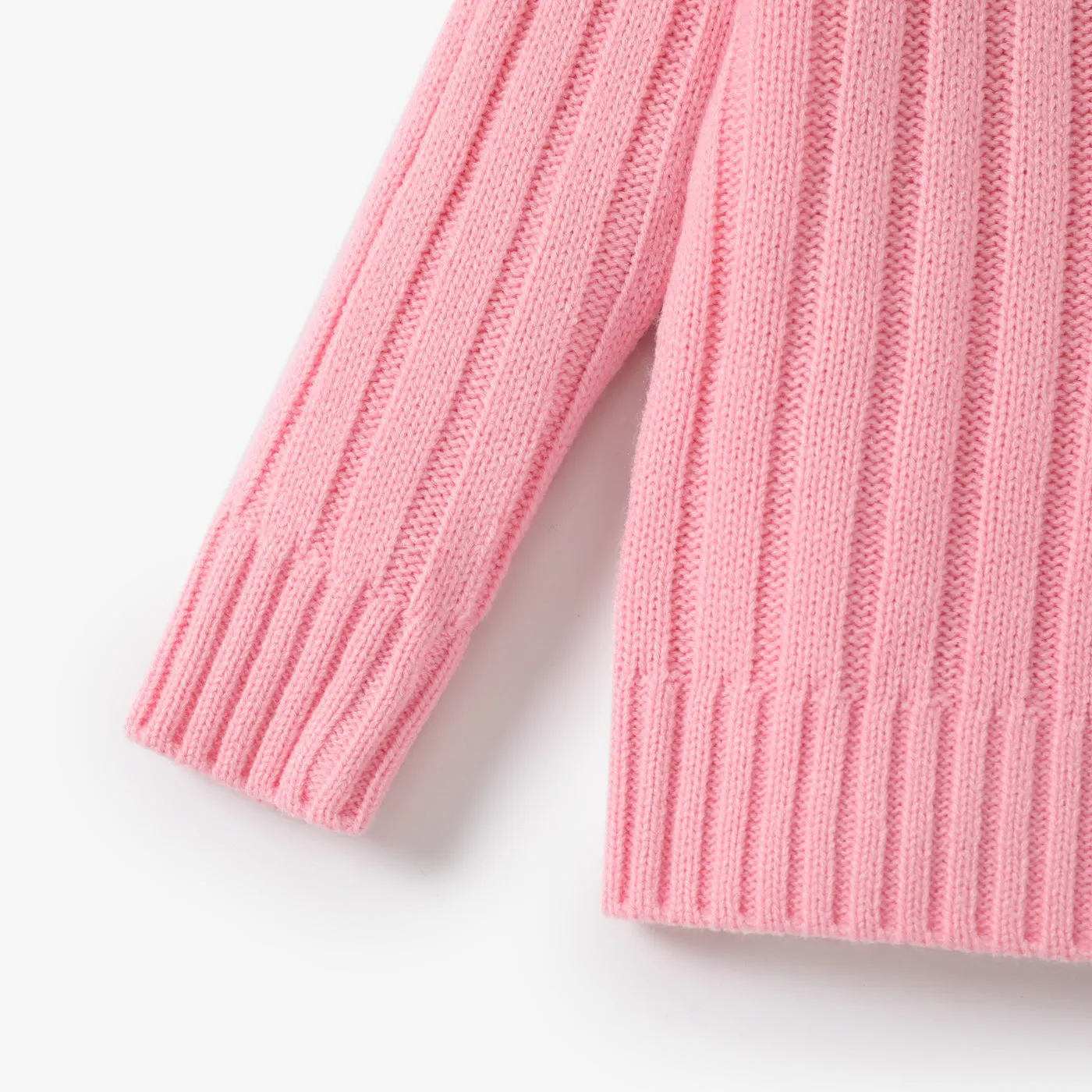 Toddler Girl/Boy Turtleneck Ribbed Knit Sweater