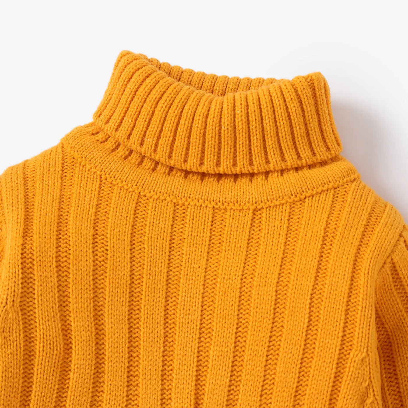 Toddler Girl/Boy Turtleneck Ribbed Knit Sweater