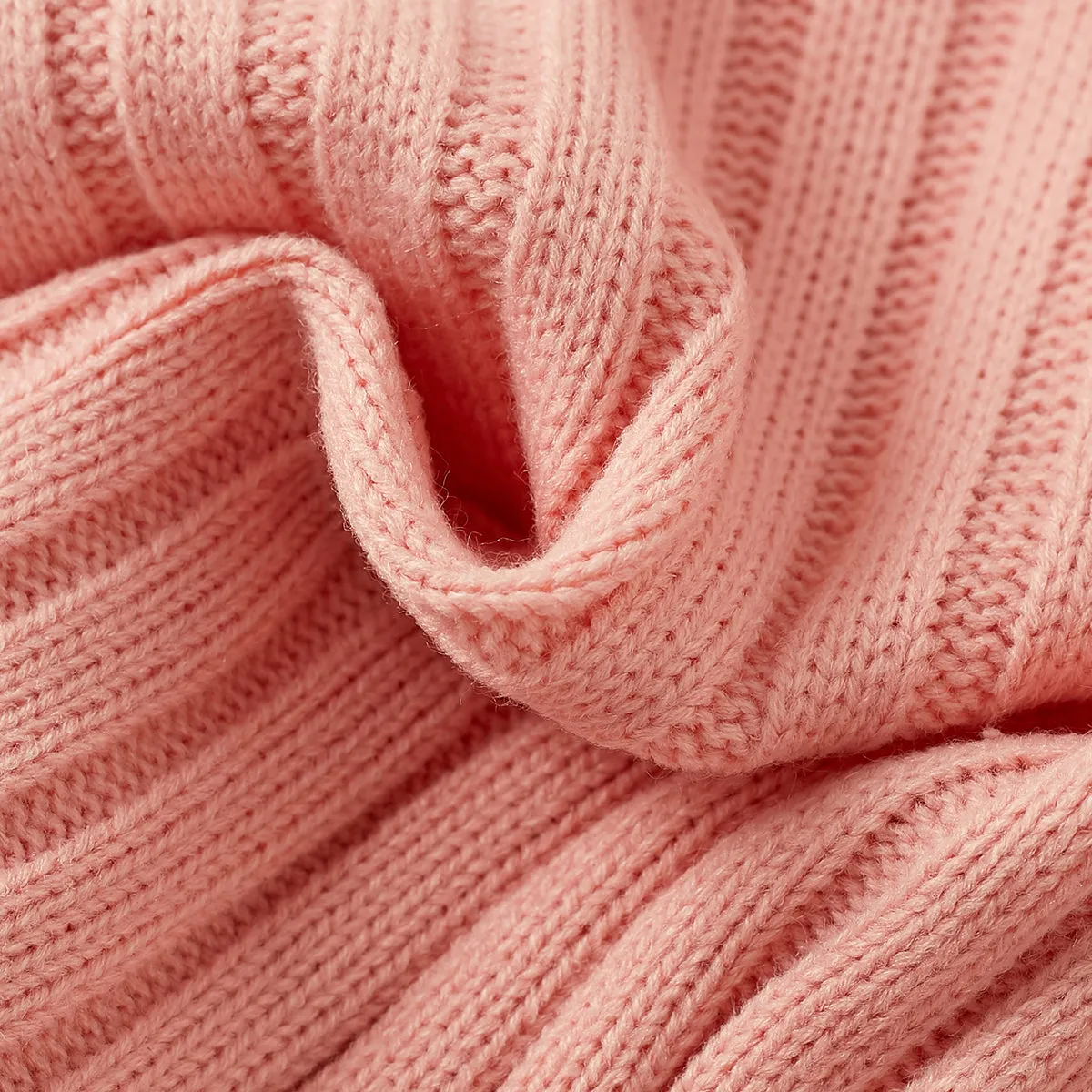Toddler Girl/Boy Turtleneck Ribbed Knit Sweater