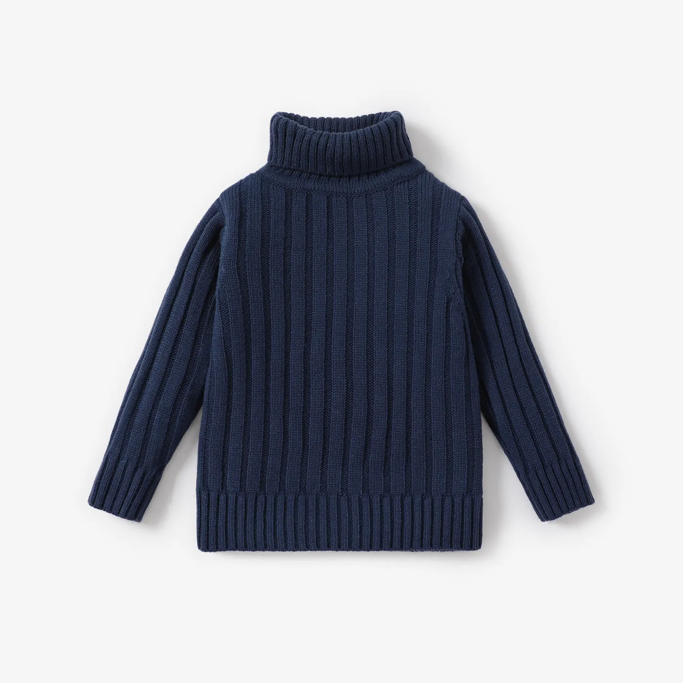 Toddler Girl/Boy Turtleneck Ribbed Knit Sweater