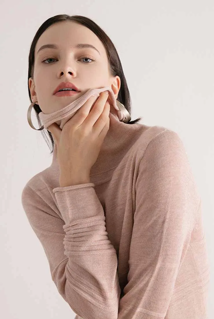 Turtleneck Long Sleeved Sweater Maxi Dress